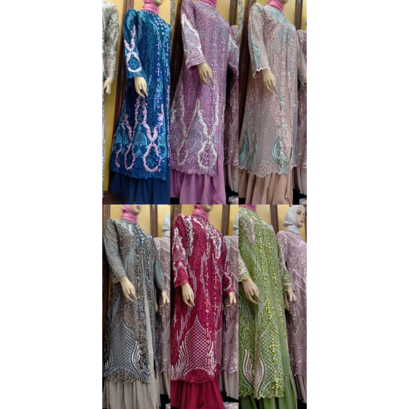 FASHION MUSLIM//NAJWA DRESS INNER + OUTER//SERAGAMAN KELUARAGA//BAJU PESTA LAMARAN//KEBAYA WISUDA//BAJU KONDANGAN//BAJU LEBARAN//BAHAN TILLE BORDIR PREMIUM MIX CERUTY BABYDOLL // By Bura