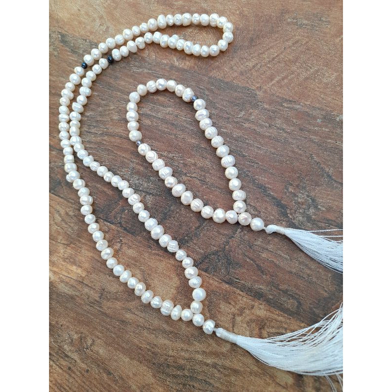 TASBIH MUTIARA AIR TAWAR ASLI ISI 99 BUTIR