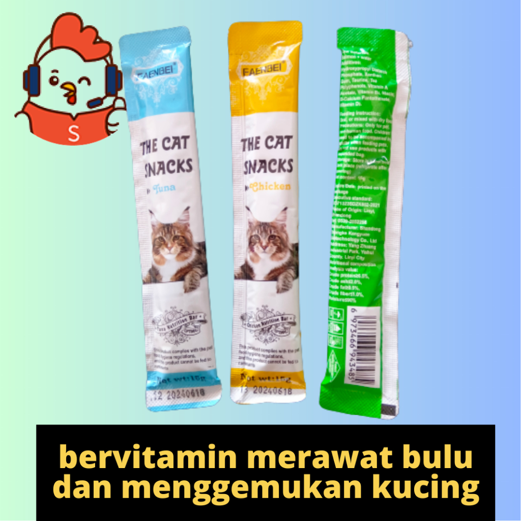 new faenbei snack kesukaan kucing perawatan bulu dan penggemukan zeorfarm