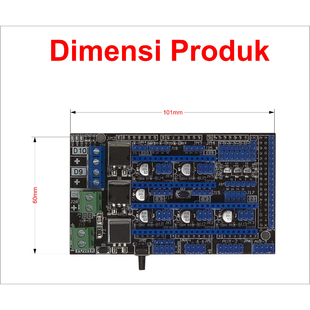 [HAEBOT] Ramps 1.6 Shield Motor Driver CNC 3D Printer Controller Engraver Marlin GRBL 5 Axis Arduino Mega DRV8825 A4988 TMC2100 Mikrostepping Nema 17