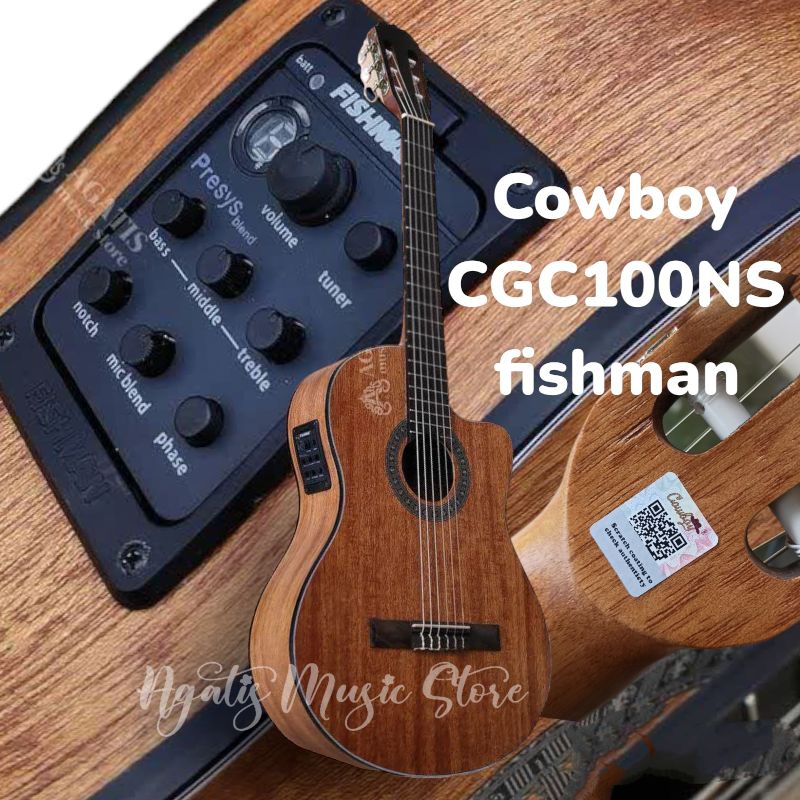 Gitar Cowboy CGC100NS Fishman akustik elektrik blend 301