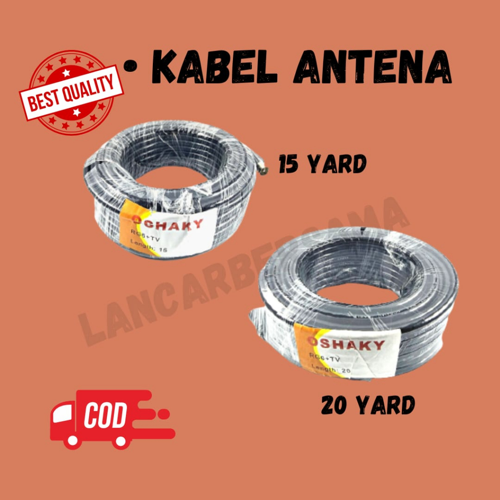 KABEL ANTENA RG6 ANTENA TV 15 YARD / KABEL ANTEN ANTENA 20 YARD / KABEL RG6+ TV/ KABEL ANTEN PARABOLA/ KABEL ANTEN BAGUS