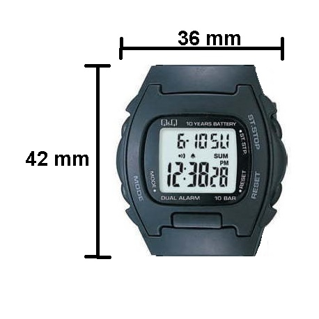 Jam Tangan Pria Sporty Casual Rubber Digital Original Q&amp;Q QnQ QQ MAC5P Series