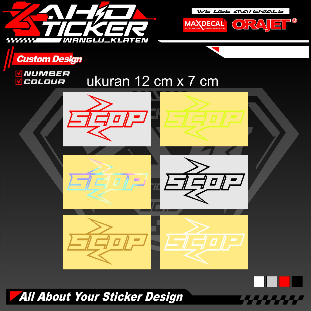 sticker scop sticker scoopy logo motor matic cutting sticker