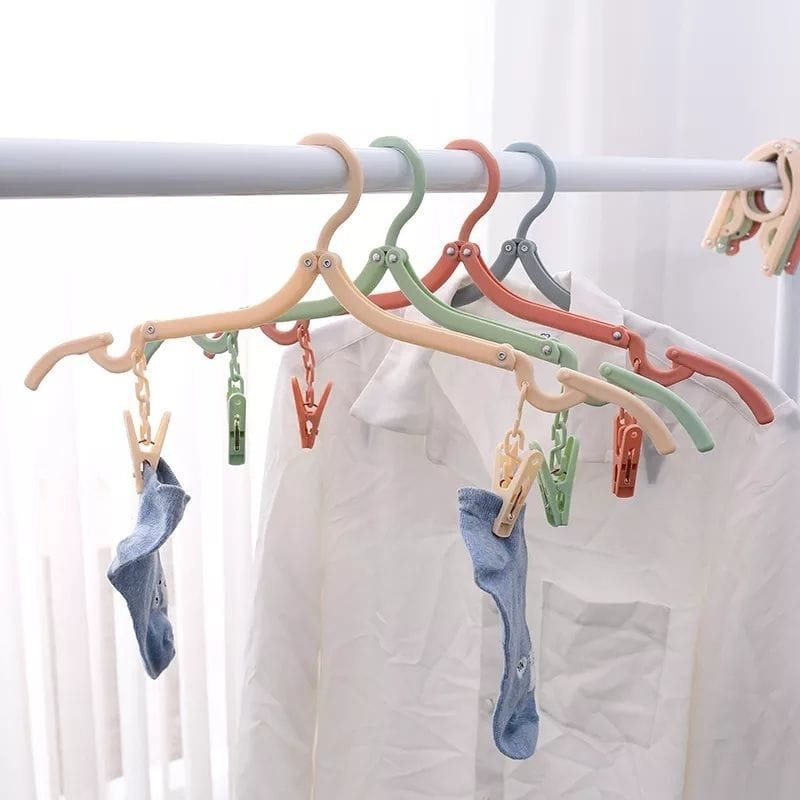 Hanger Gantungan Jemuran Baju Lipat Hanger Lipat Jemuran Baju Portable Grosir