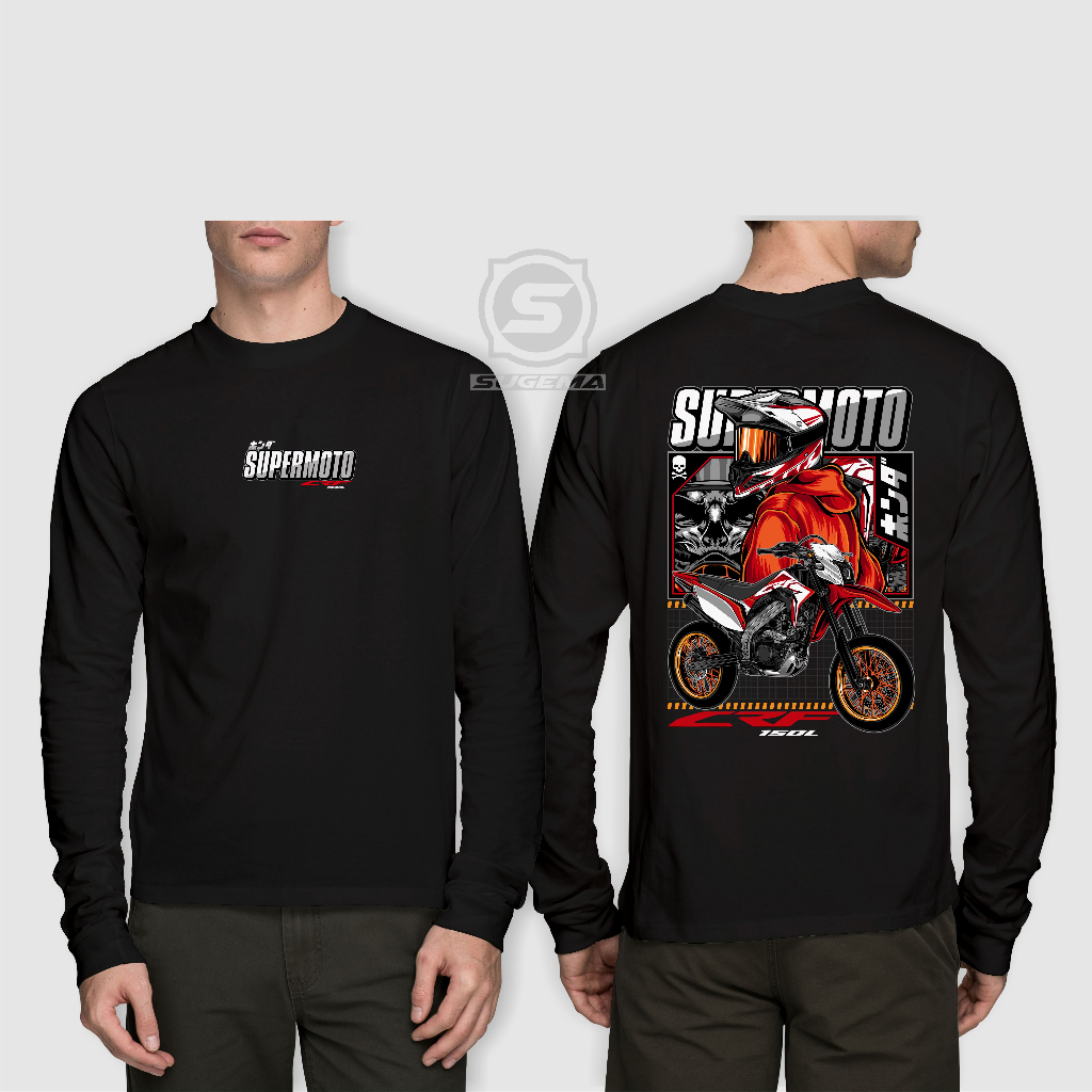 Kaos Supermoto Honda CRF 150 Lengan Panjang - Kaos Motor CRF 150