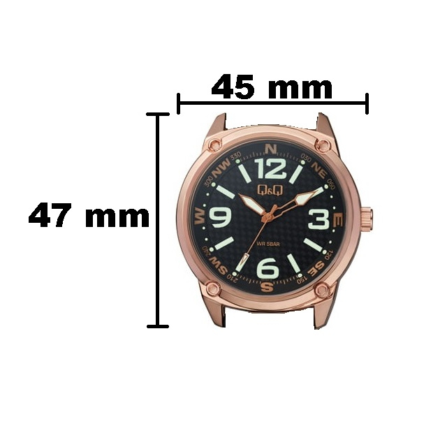 Jam Tangan Pria Casual Kulit Leather Analog Original Q&amp;Q QnQ QQ QB10 QB80 Series