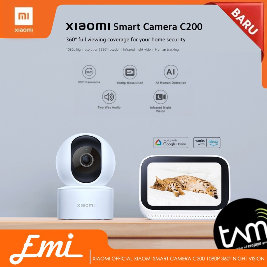 Mijia CCTV [C200] Smart Camera 1080P 360° Night Vision Human Detection Kamera Pengawas