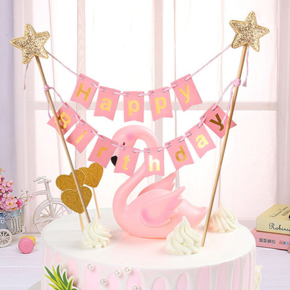 Cake TOPPER Hiasan Kue BANNER Kertas