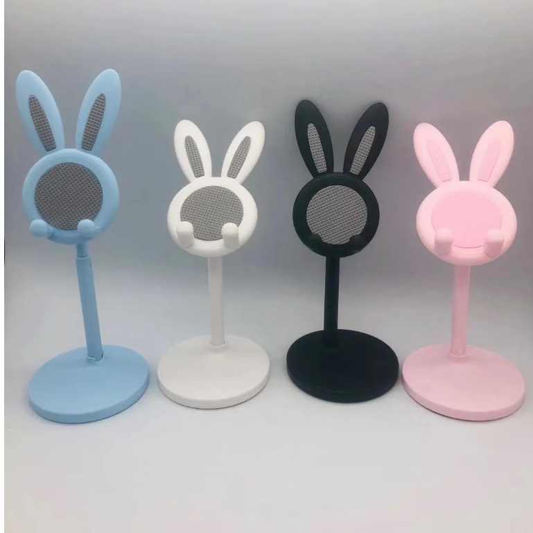 MMM Stand Holder HP Universal Karakter Rabbit Holder Folding Standing Phone Karakter Kelinci Cute Holder Desktop Lucu