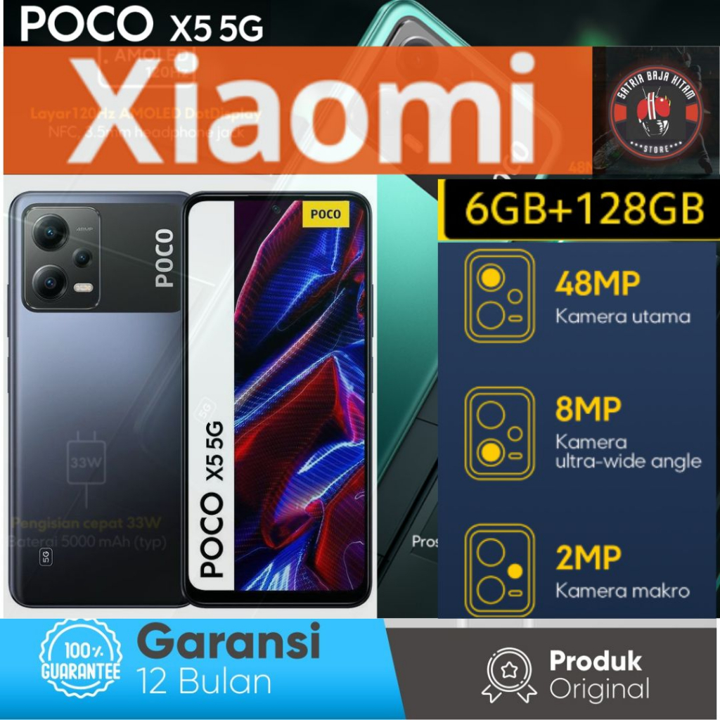 Xiaomi Poco X5 5G 6/128GB 8/256GB-Garansi Resmi