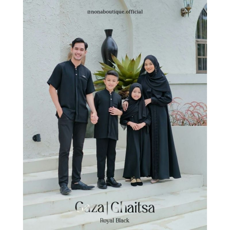 ready stock Gaza Ghaitsa By nona boutique (royal black size XS, XL, XXL, 12)