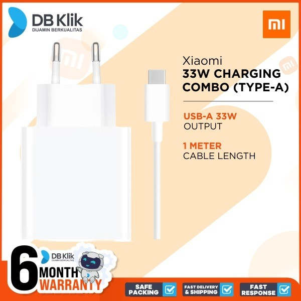 Wall Charger Xiaomi MI 33W USB A - Xiaomi 33W Charging Combo (Type-A)