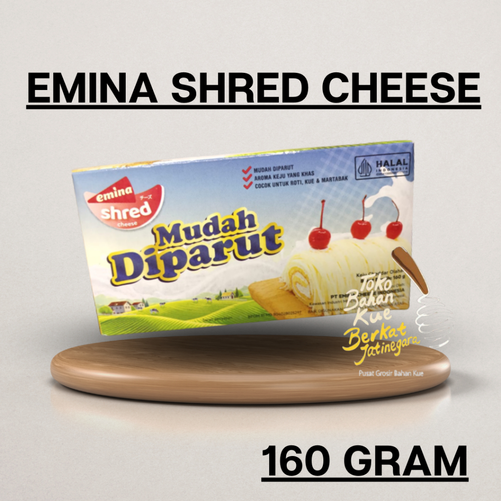 

EMINA SHRED CHEESE KEMASAN 160 GRAM / KEJU CHEDAR KEMASAN 160 GRAM/PCS