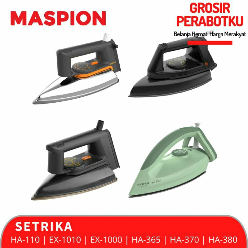Setrika Maspion HA 110 EX 1000 EX 1010 HA 365 HA 370 HA 380 Dry Iron