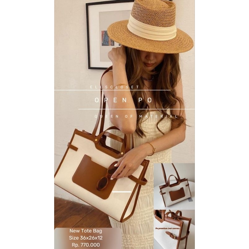 new tote bag queen of material