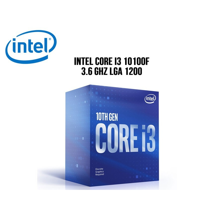 processor intel core i3 10100f box