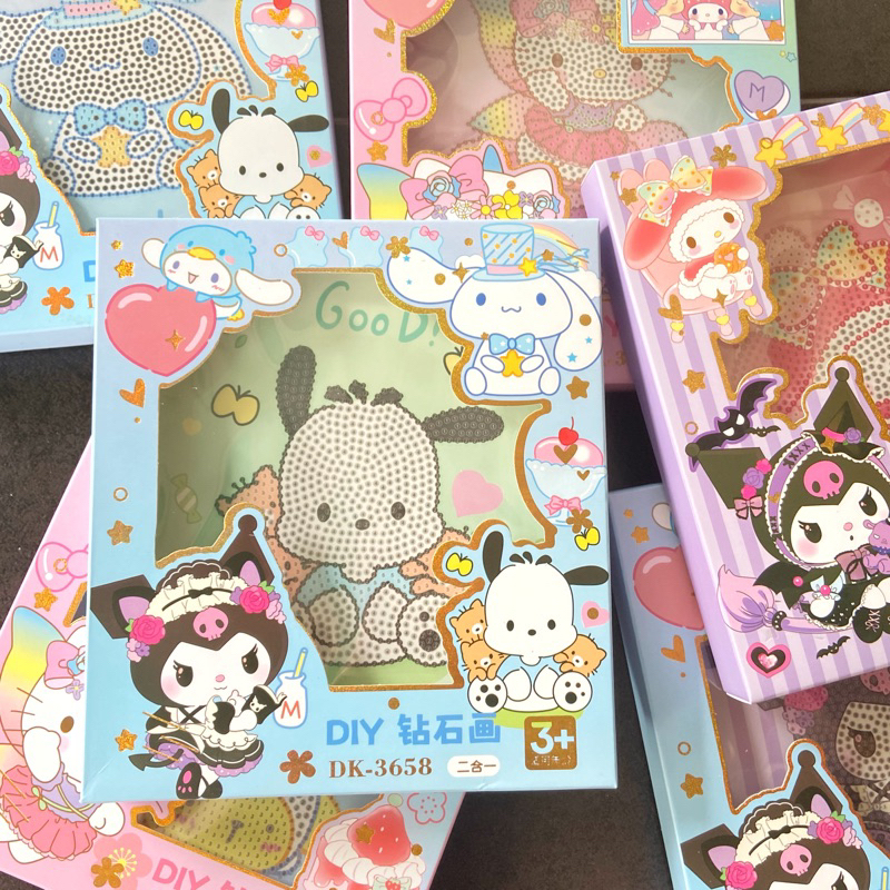 Mainan Kado Anak Frame DIY Stiker Diamond Besar Painting Karakter