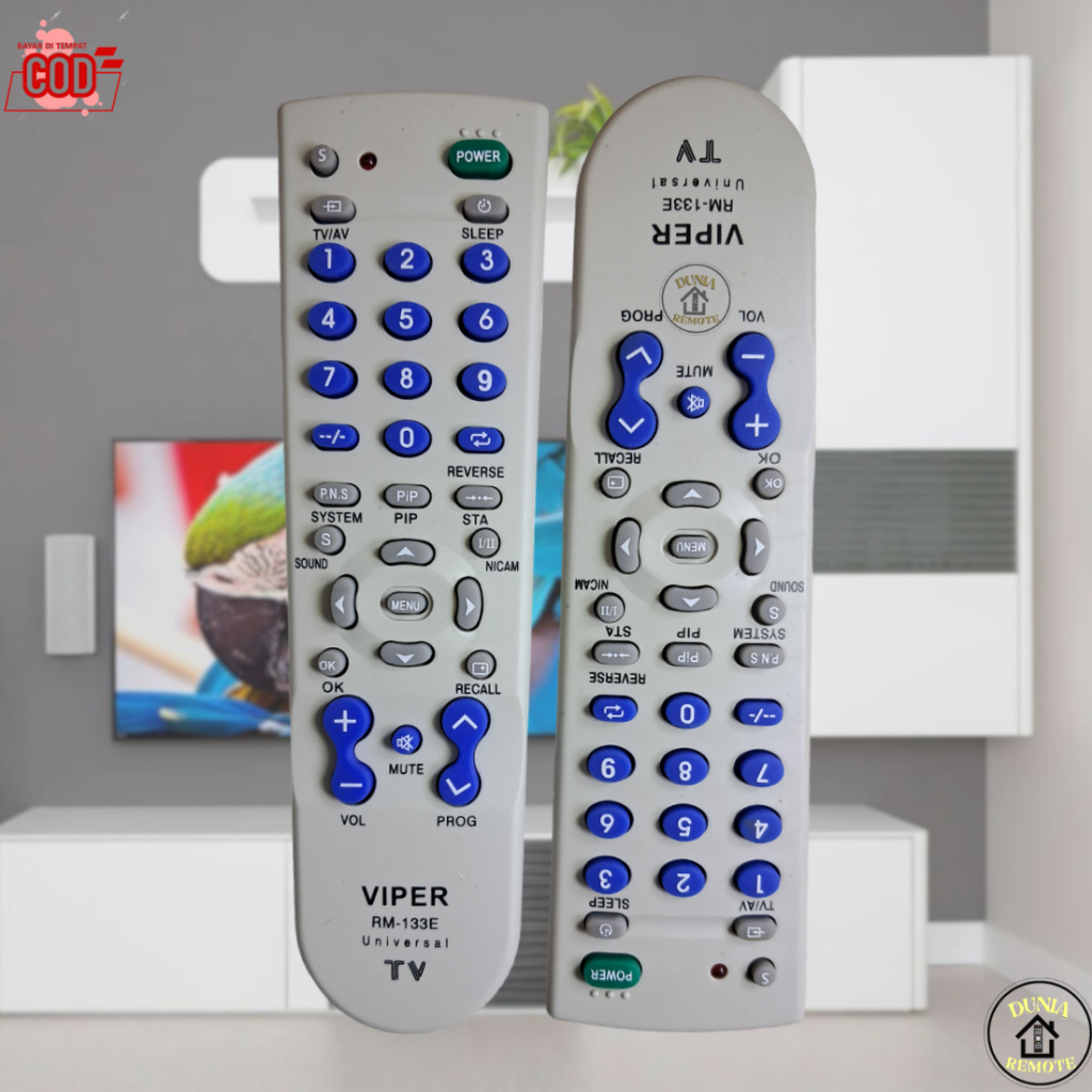 Remot Remote Tv Multi Universal Viiper RM-133E Tanpa Dus