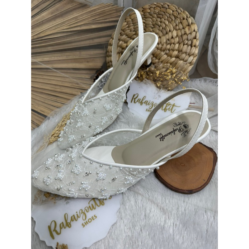 sepatu wedding marrisa  tali 5cm stiletto