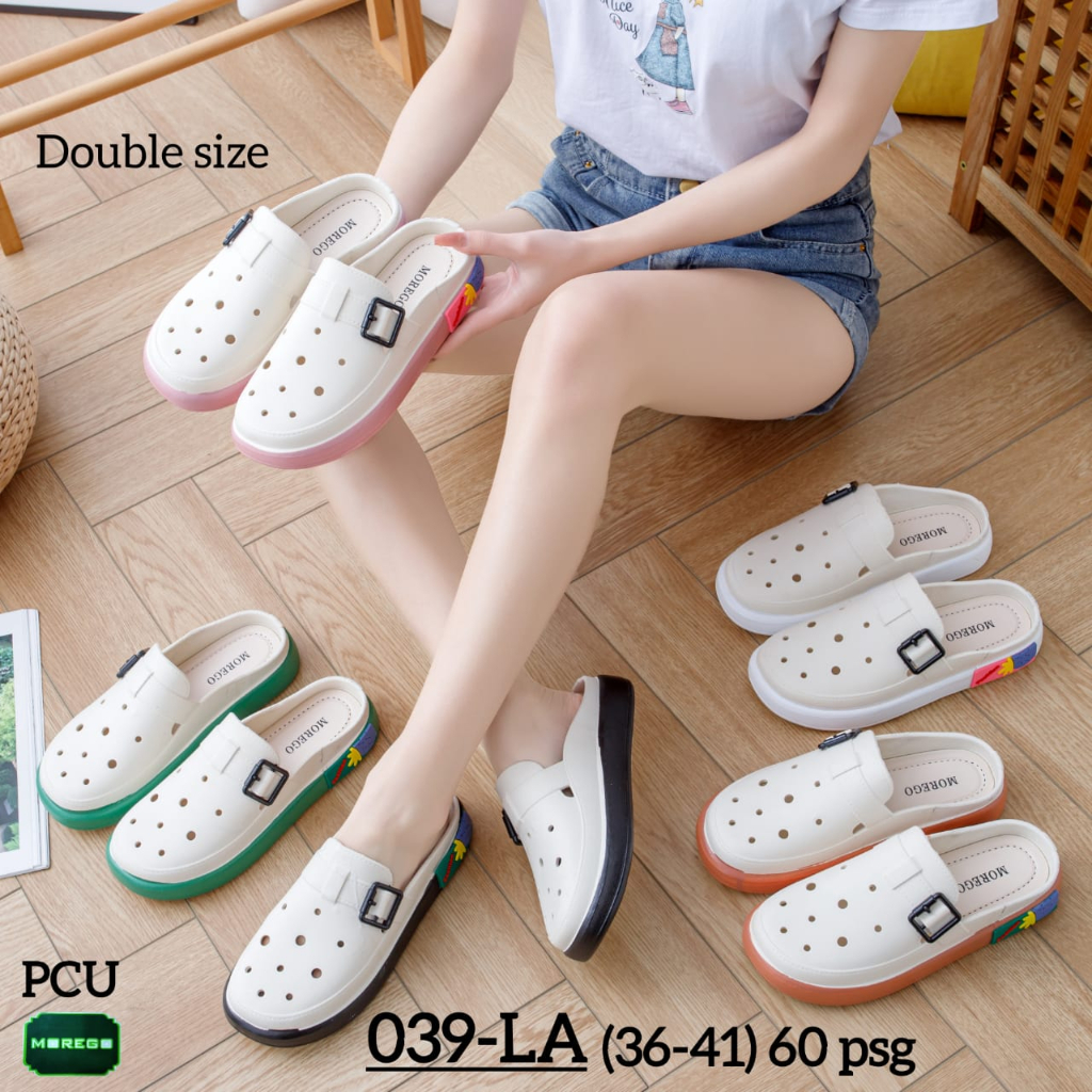 Sepatu Sandal Selop Slop Wanita MOREGO 039-LA BP Size 36-41