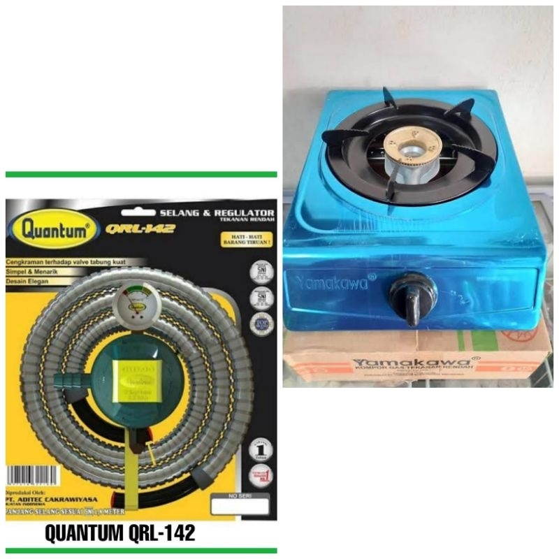 Kompor gas 1 mata yamakawa / progas+ regulator Quantum