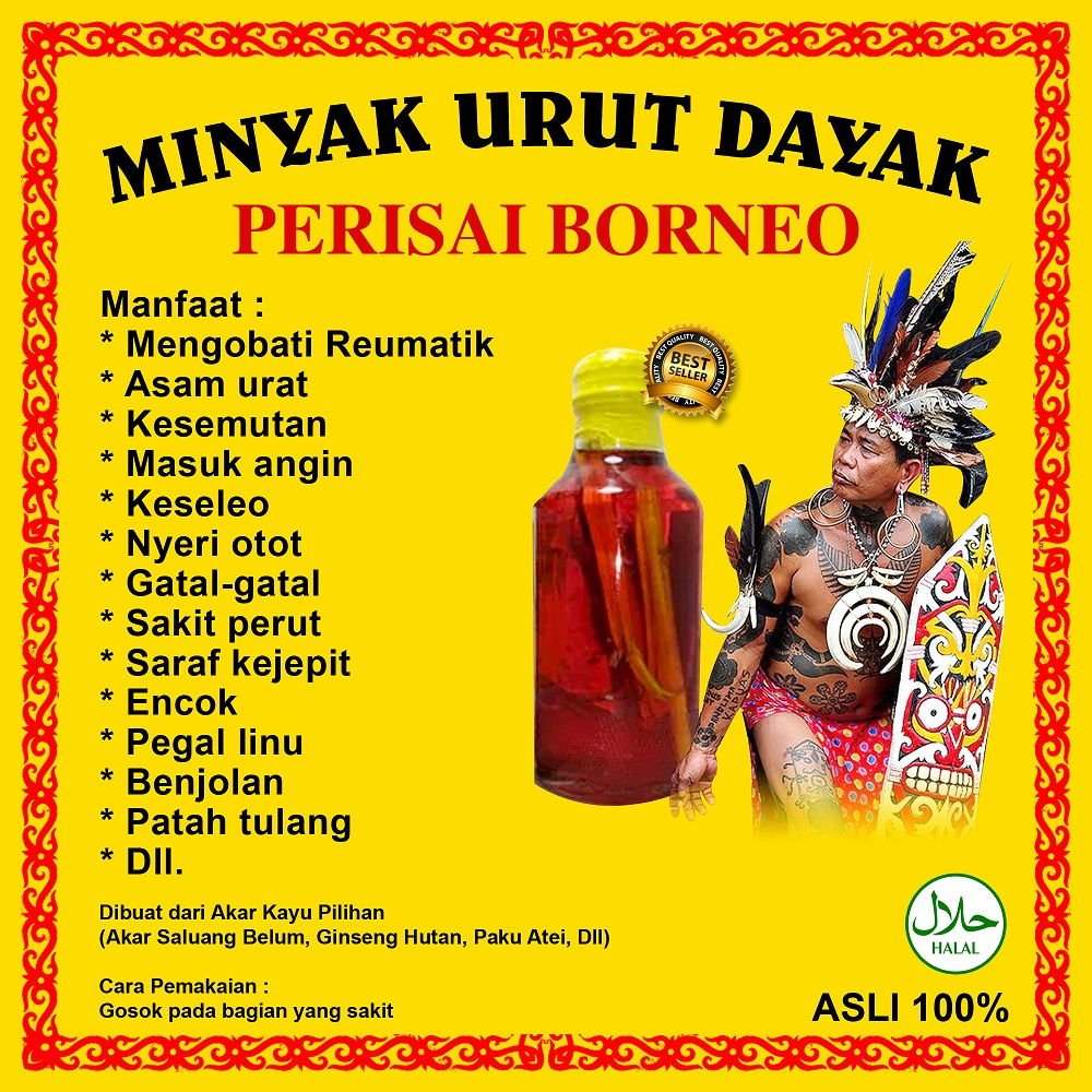 Minyak Urut Dayak 100% Asli Akar Kayu Terbaik Kalimantan Rajanya Minyak Urut Dayak Traditional