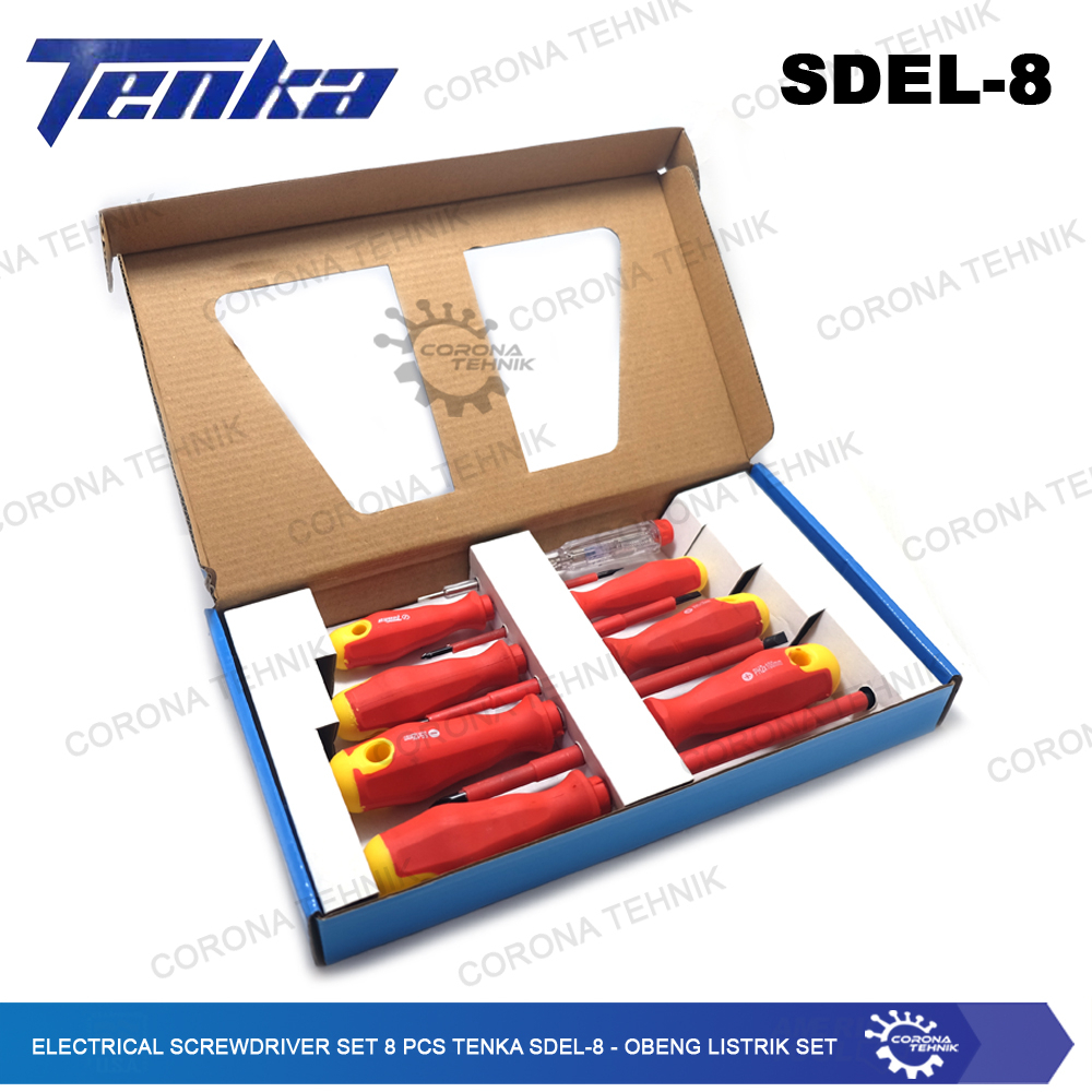Tenka SDEL-8 - Obeng Listrik Set Electrical Screwdriver Set 8 Pcs