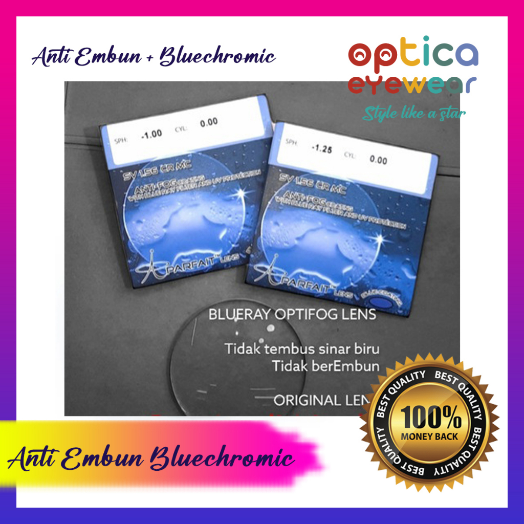 Lensa Optifog Anti Embun Bluechromic