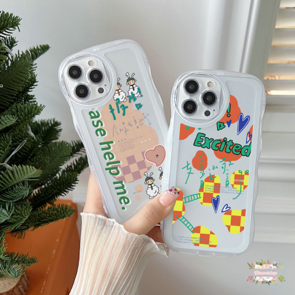 CUSTOM SOFTCASE WAVE GELOMBANG CLEAR CUSTOM UN HAPPY FOR SAMSUNG J2 PRIME A02S A03S A03 CORE A04 A04