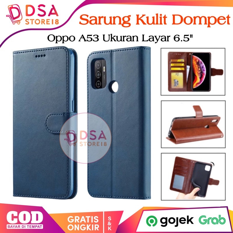 Case Oppo A53 / Casing Oppo A53 / 2020 Leather Case Flip Cover Wallet Dompet Hp Casing Kulit