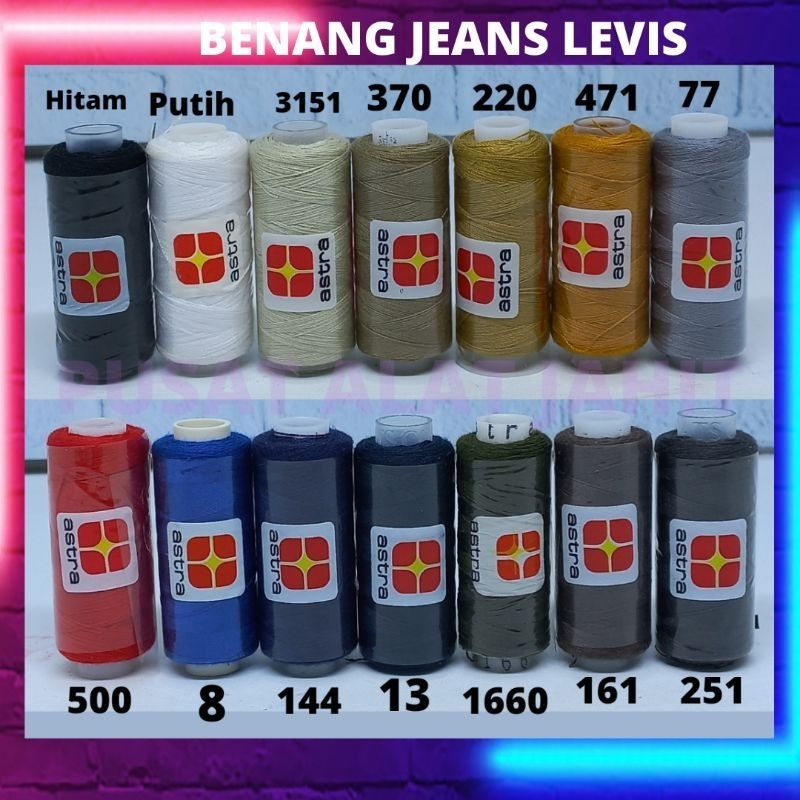 BENANG JAHIT JAIT TEBAL TANGAN BAJU CELANA DENIM JEANS LEVIS ASTRA TK24 TK 24 BESAR 500 YARD PER 1PC