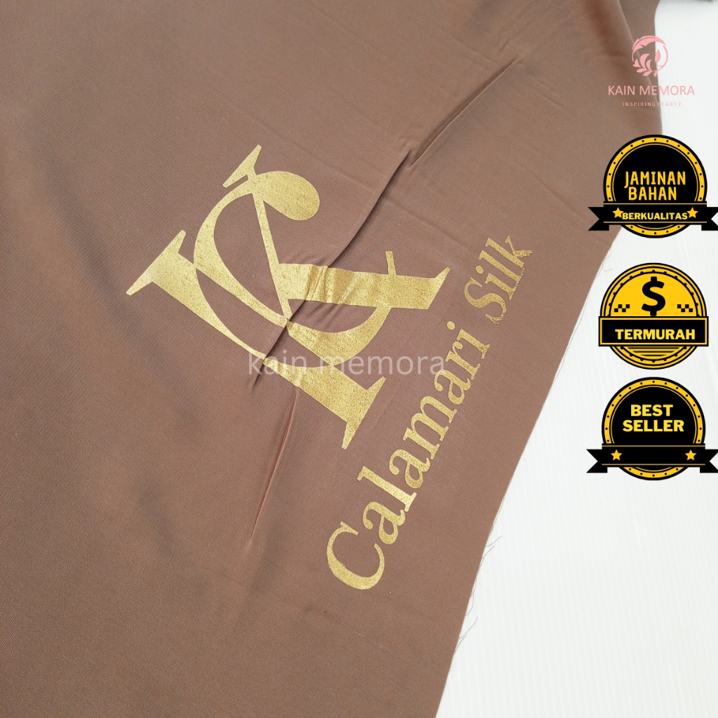 Kain Memora Kain Calamari Silk Premium Polos Berbagai Warna Bahan Halus Lembut Jatuh Lebar 150 cm Khas Timur Tengah Kain Gamis Kain Murah Malang Kain Polos