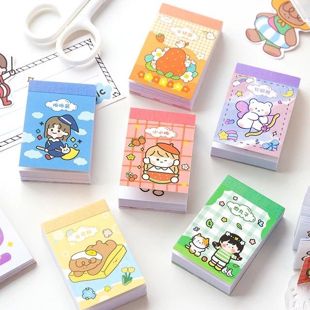 Stiker Momo Buku siap tempel/Buku Korea Lucu/Stiker Momo Lucu