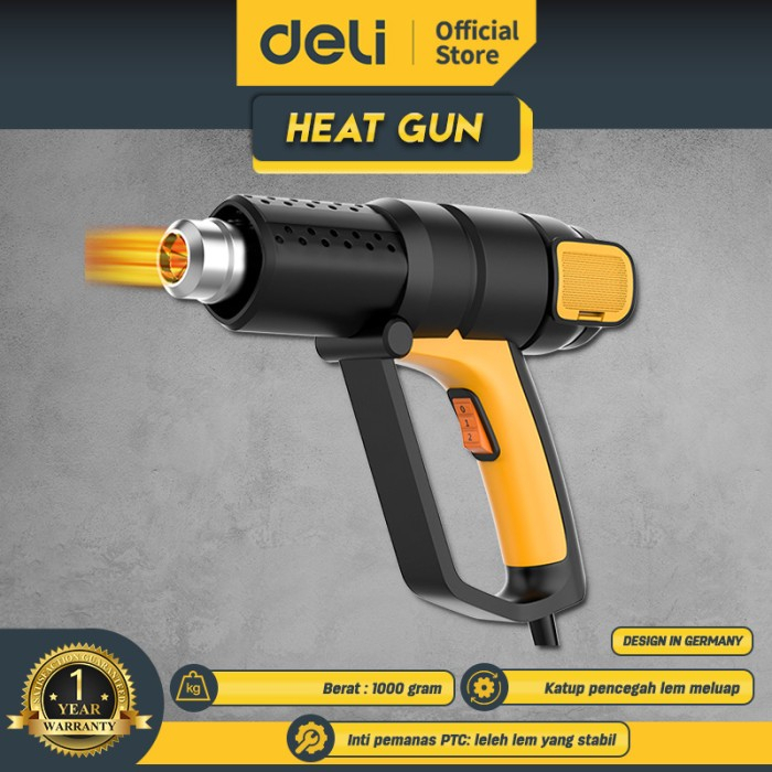 Deli Heat Gun / Senapan Panas 2 Pengaturan 120-2000W Perkakas DL5320