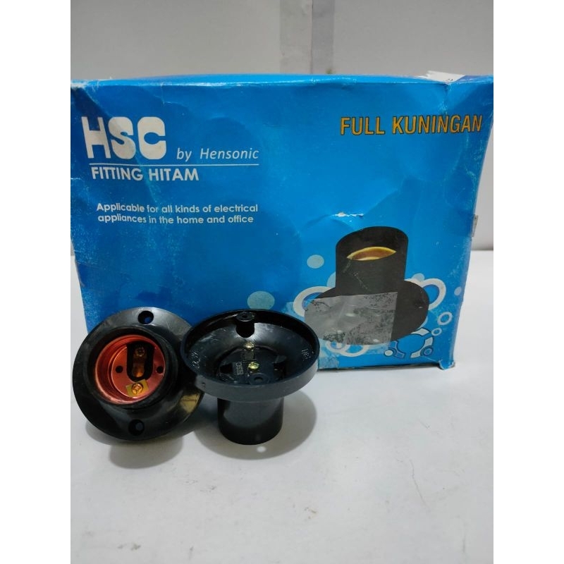 Fitting Plafon Bulat Hitam / Fitting Lampu Damar Kurung / Fitting Lampu Murah E27