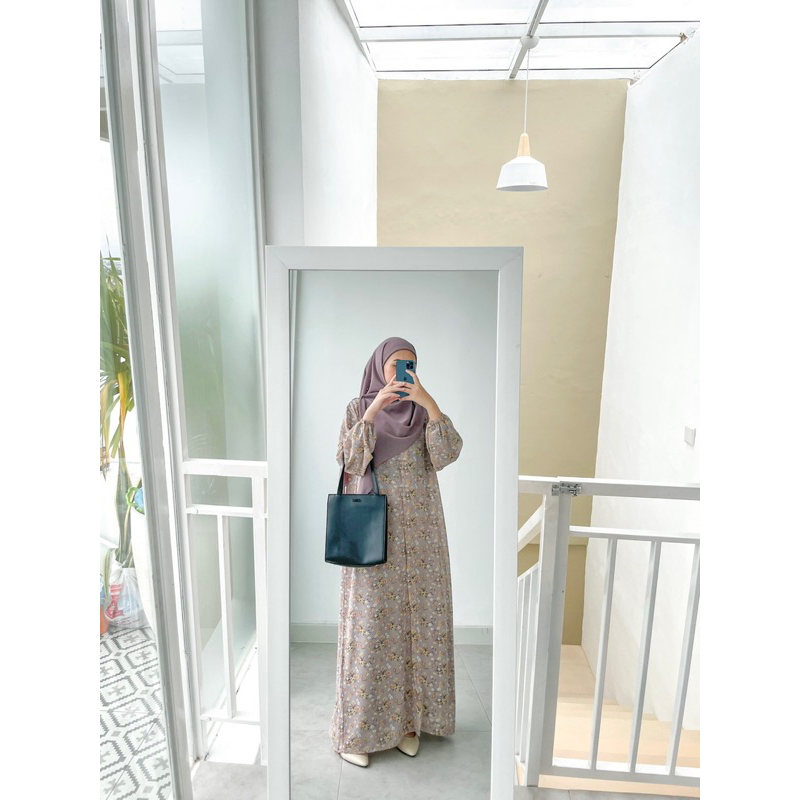 Floral Button Long Dress