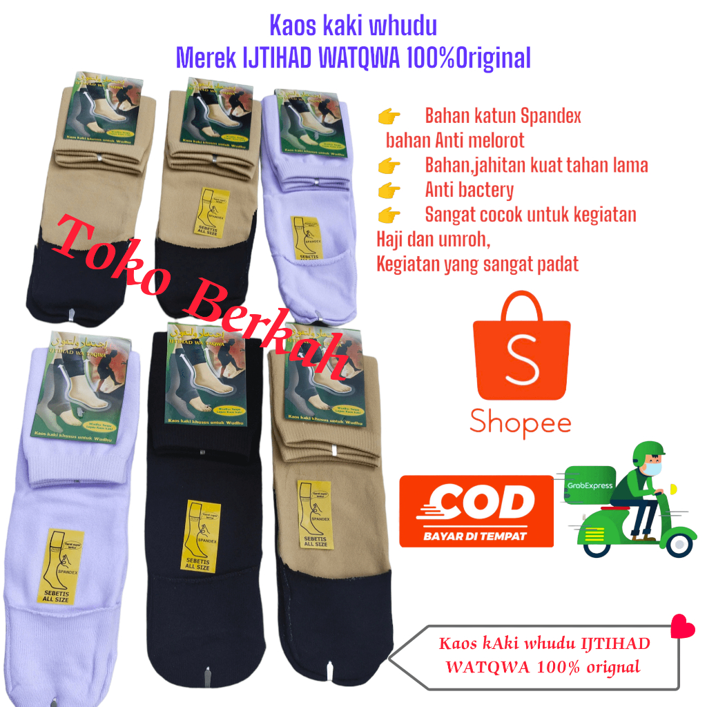 Kaos kaki whudu ijtihad wa taqwa 100%original