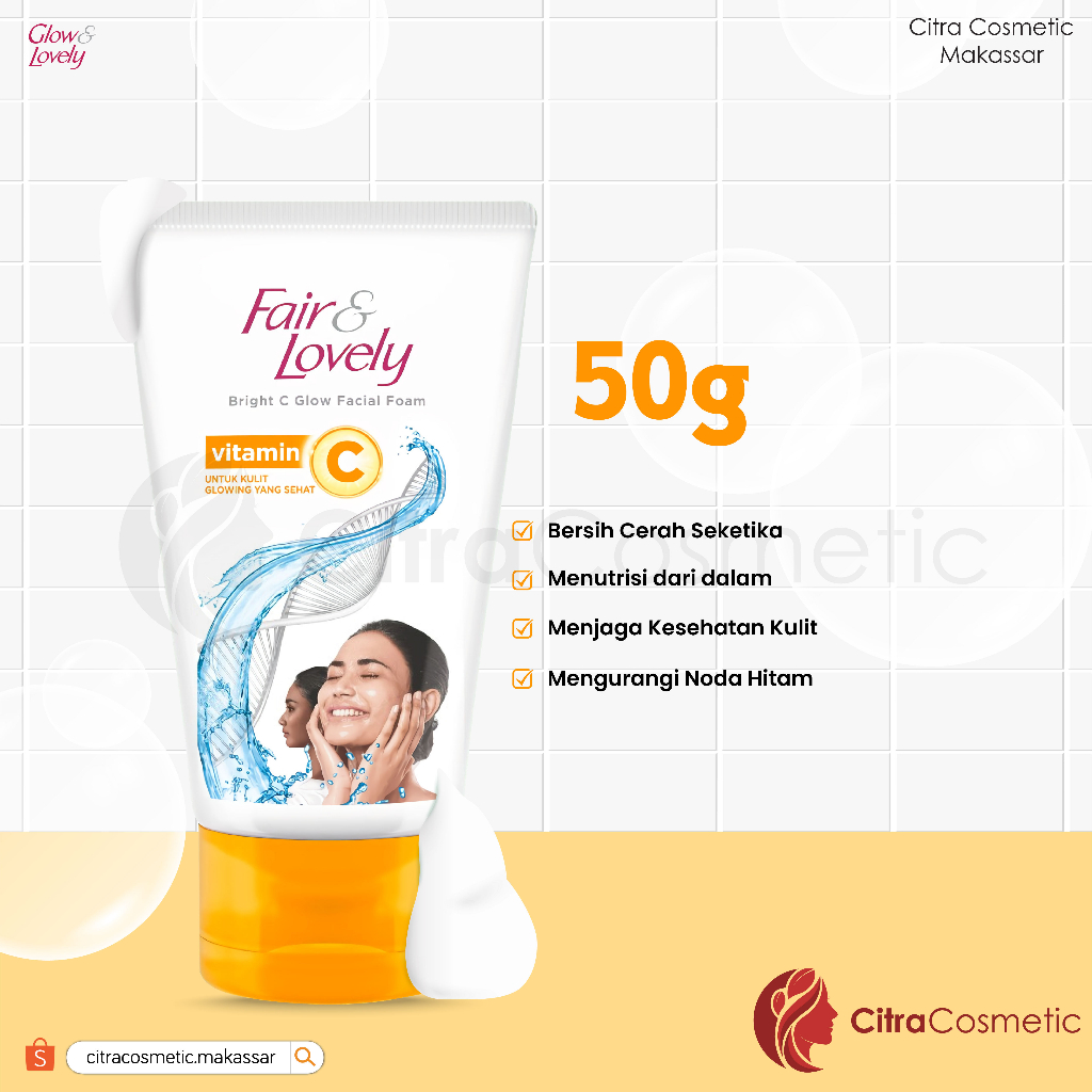 Fair &amp; Lovely Bright C Glow Facial Foam Series |100 Gr | 50 Gr