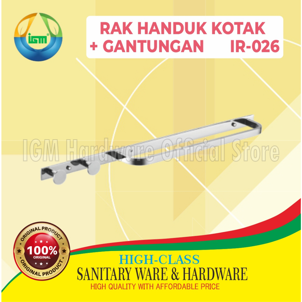 RAK HANDUK KOTAK + GANTUNGAN IGM IR-026