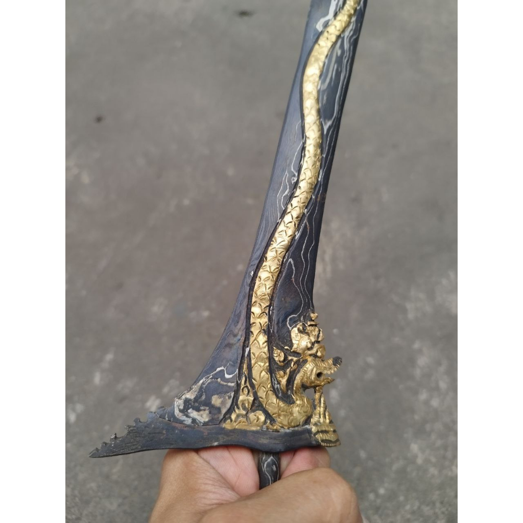 Keris Kamardikan Lurus Kinatah Naga Sosro