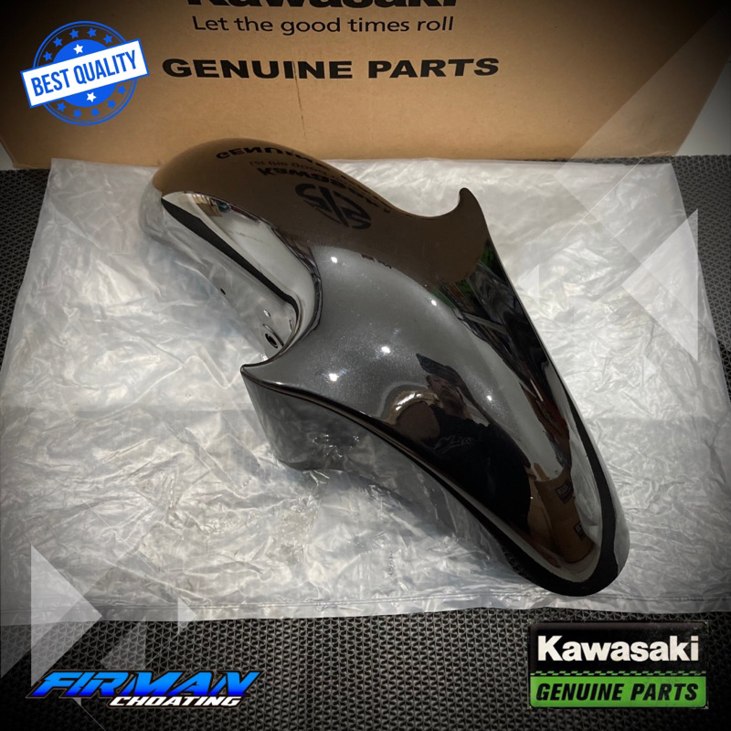 SPAKBOR DEPAN HITAM METALIC FENDER ASSY NINJA R SS ORIGINAL KAWASAKI 35001-0063-438