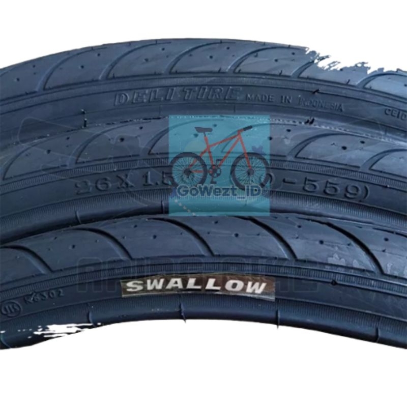 Ban Luar Sepeda Ukuran 26 x 1.50 Swallow Deli Tire MTB Gunung Mini Federal S-611 Hitam | High Quality