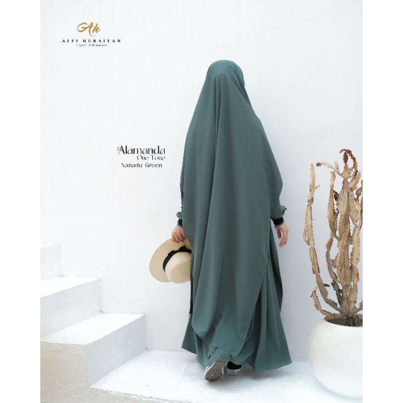 Gamis set Alamanda One tone xanadu