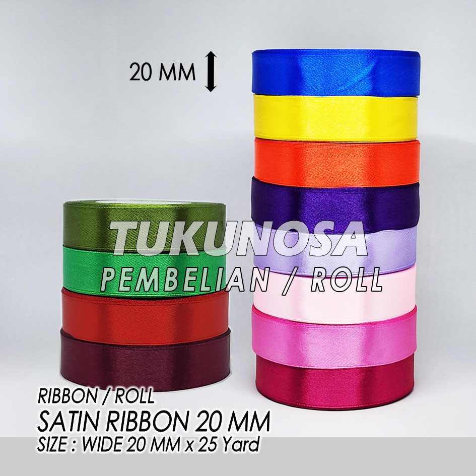

SATIN RIBBON 20 MM PITA SATIN 2 CM PITA HAMPERS 3/4" PITA KADO 3/4 INCH