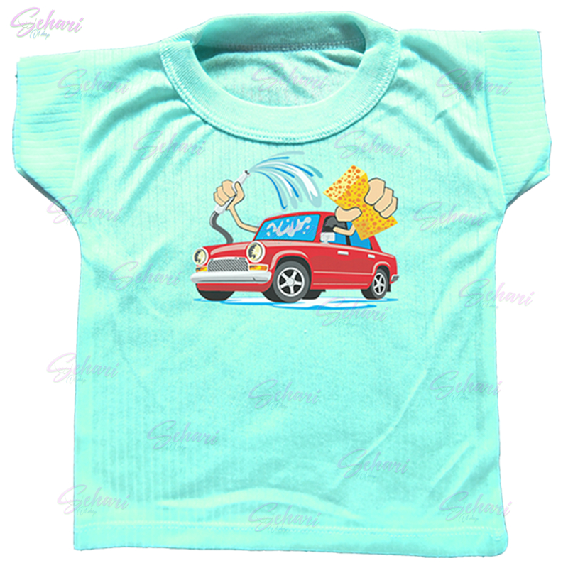 6 pcs kaos oblong bayi 6-12 bulan dengan motif mobil