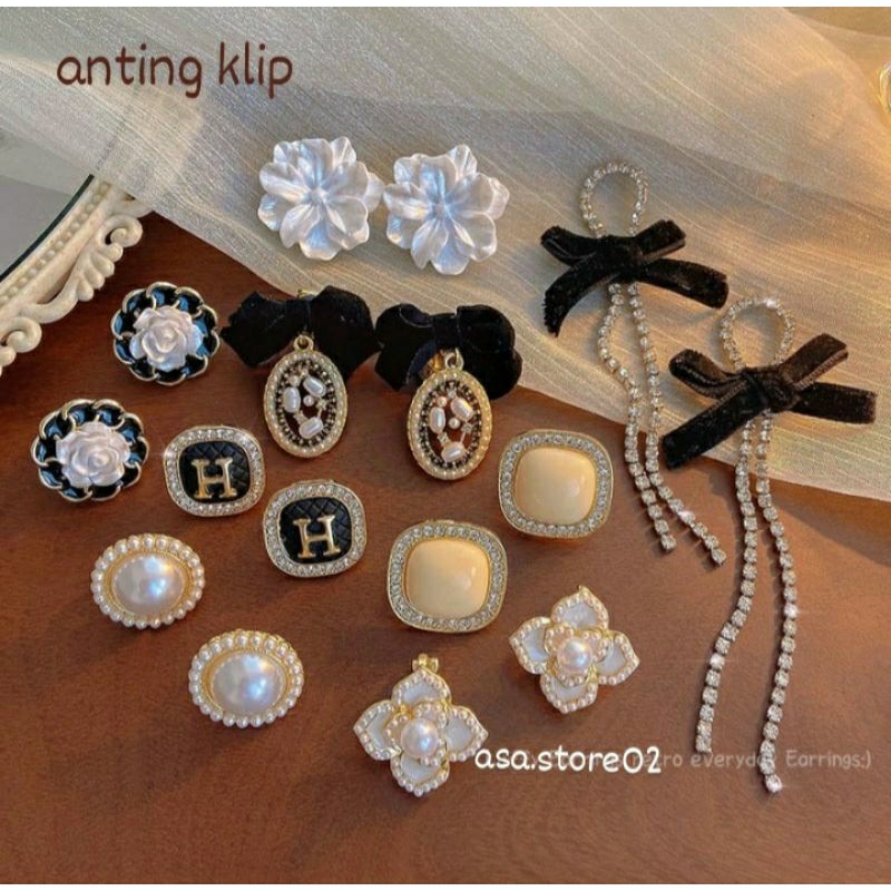 Anting Klip Korean Fashion/Anting Jepit/Anting Hijab