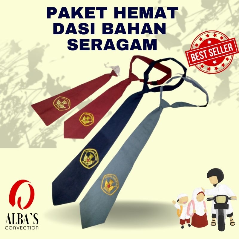 Dasi Sekolah Paket Hemat 20 Pcs bahan Seragam