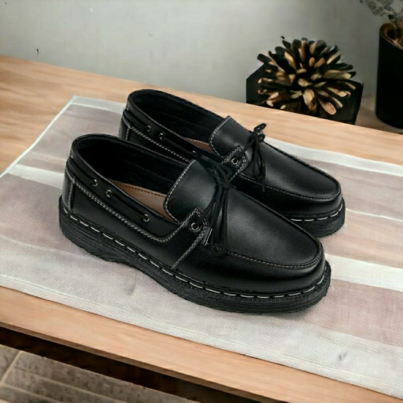 AFV Sepatu Formal Pantofel Pria Hitam Kerja Kantor Casual Kuliah Kondangan