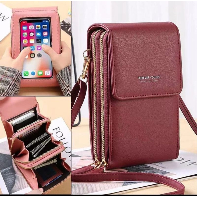 Tas Slempang Hpo Tutup touchscren Tas Dompet Wanita